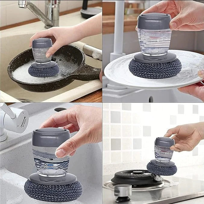 Soap-Dispense Kitchen Scrub Brush